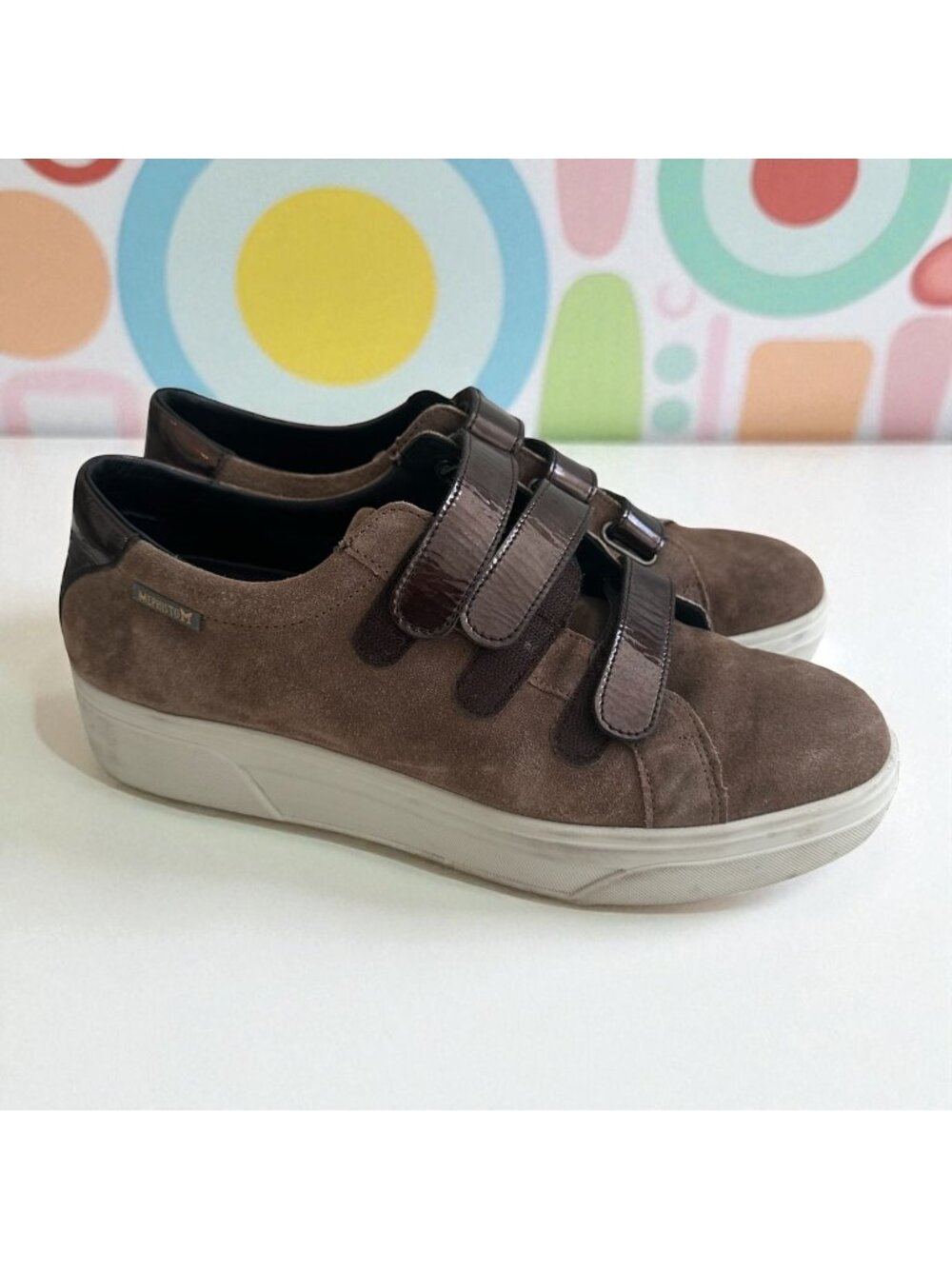 MEMPHISTO Brown Suede Velcro Strap Comfort Sneakers Size US 10